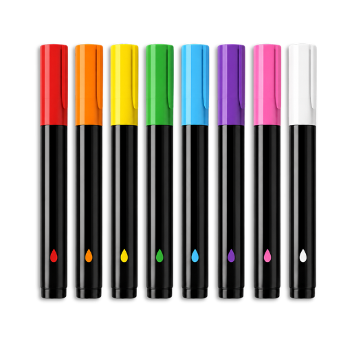 8 washable color markers